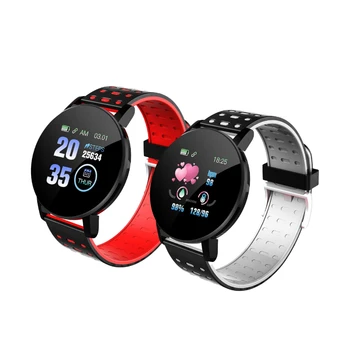 

2PCS 119 Plus Bluetooth Smart Watch Men Women Blood Pressure Smartwatch Sport Tracker Pedometer for android Ios SmartWristband