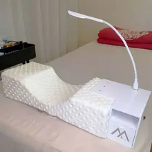 Поддержка шеи USB Powered эргономичный прививка светодиодный светильник для салона акриловый практичный набор для наращивания ресниц верстак u-образная подушка
