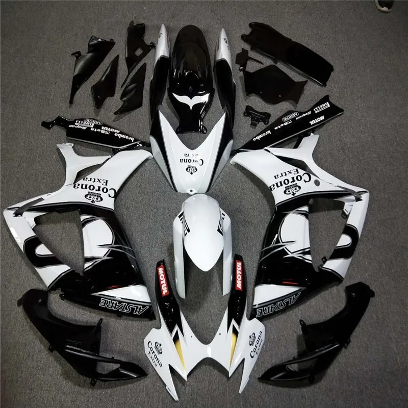 

Plastic Fairing For Suzuki GSXR600 GSXR750 GSXR 600 750 K6 2006 2007 GSX-R600 GSX-R750 06 07 Fairings black and white