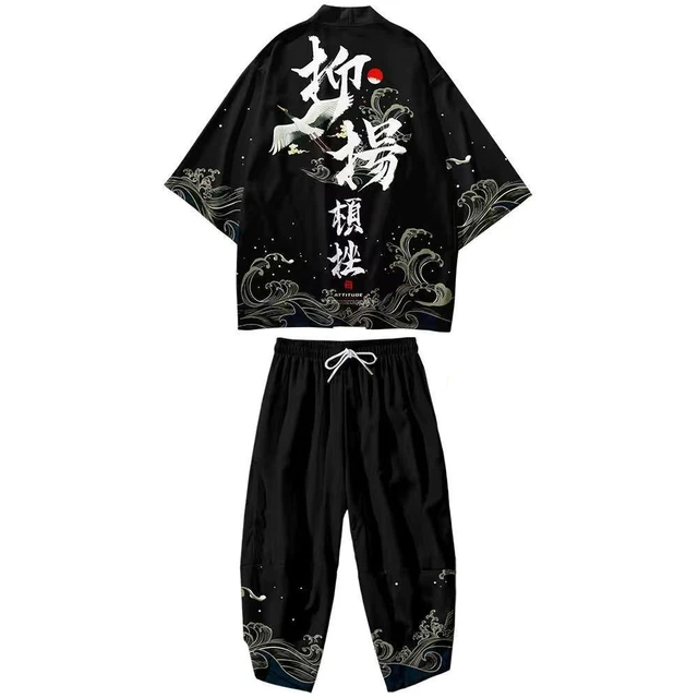 Japanese Clothes Robe Men Kimono Samurai Champloo Ancient Hanfu Kongfu  Costume