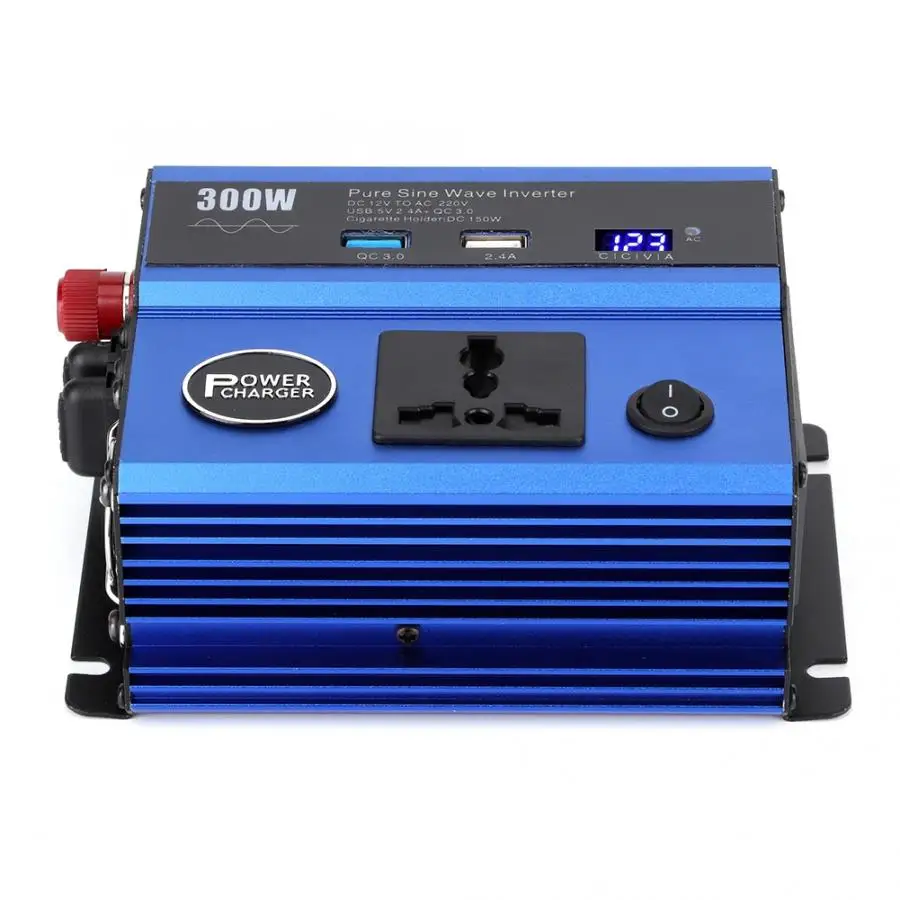 12V постоянного тока до 220V 300W синусоидальный инвертор разъем Мощность конвертер Смарт Зарядное устройство accesorios automovil авто аксессуары