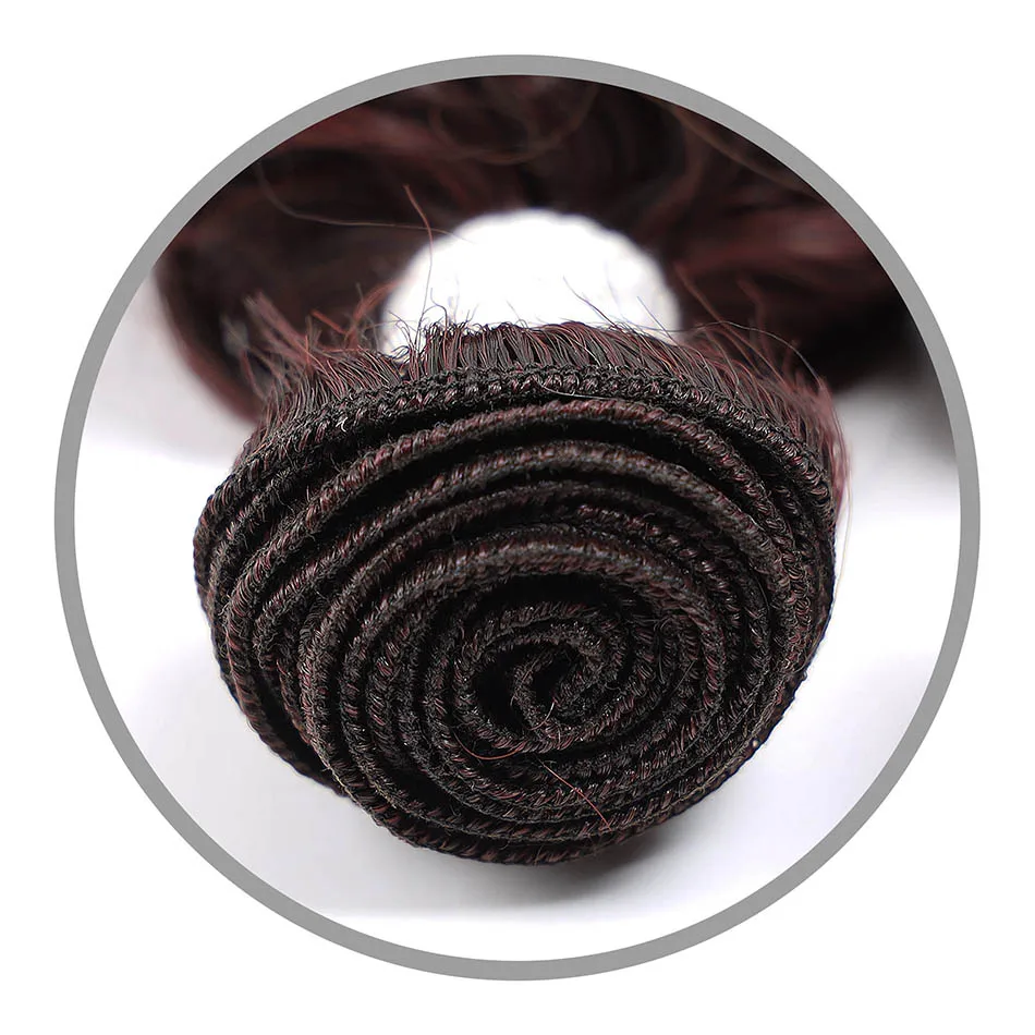 Water Wave Hair Bundles With Topper Synthetic Weaving Extensions 20" 24" 26" 5Pcs/Pack/260g Off Black Dark Brown Ombre Color