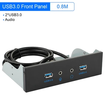 

Desktop Chassis Front Panel USB Hub Connector Adapter USB 3.0 Port Audio Output Microphone Input for Computer Case CD Drive Pan