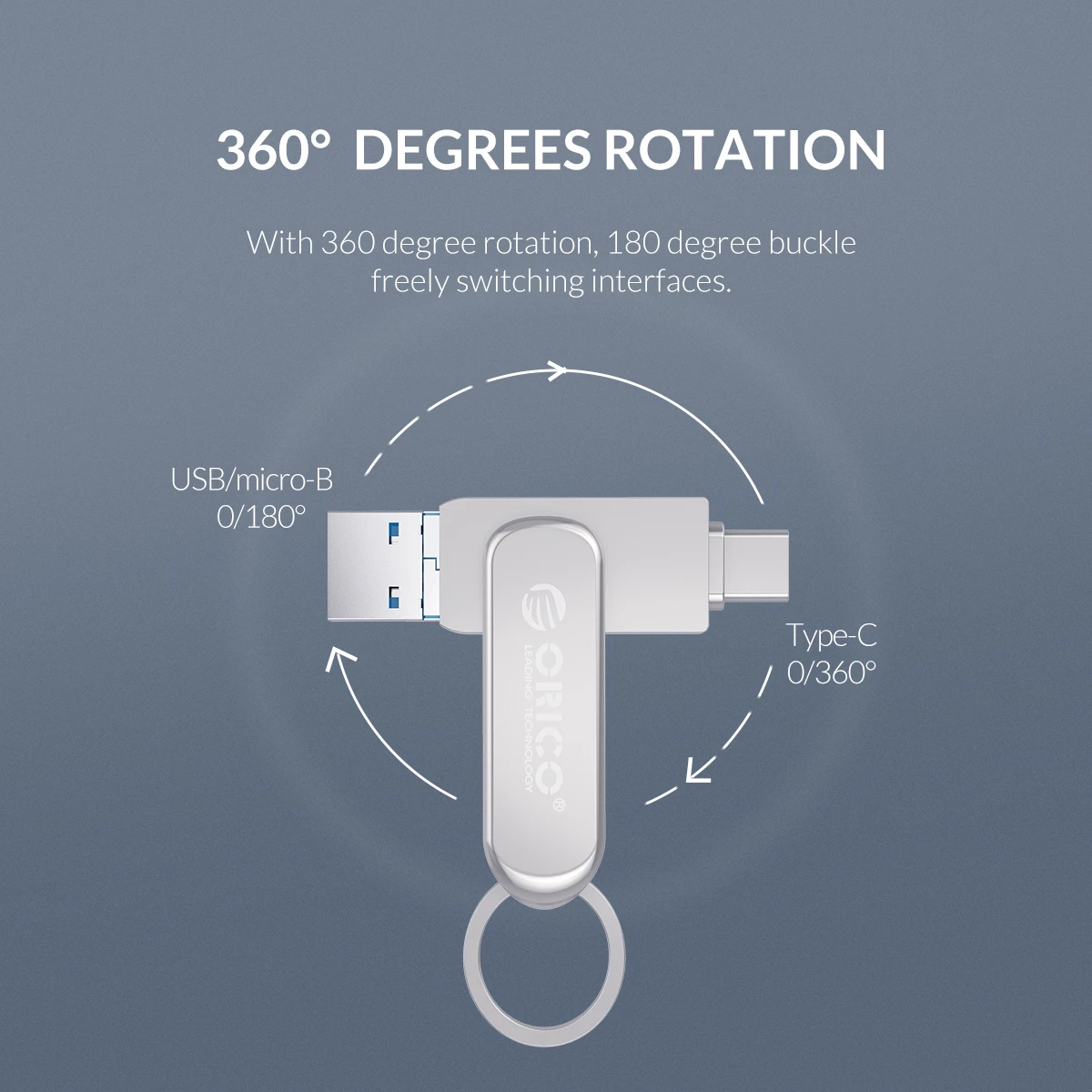Оригинальный u диск ORICO USB флэш 64G 32G с функцией OTG Type C Micro B USB3.0 интерфейс для ПК