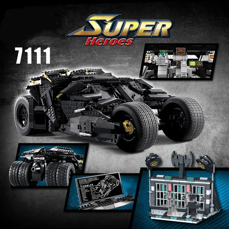 7144 Technic The Ultimate Batmobile Compatible Car Set Bulding Blocks MOC-15506 DC creator Super Heroes Bricks Toys for children