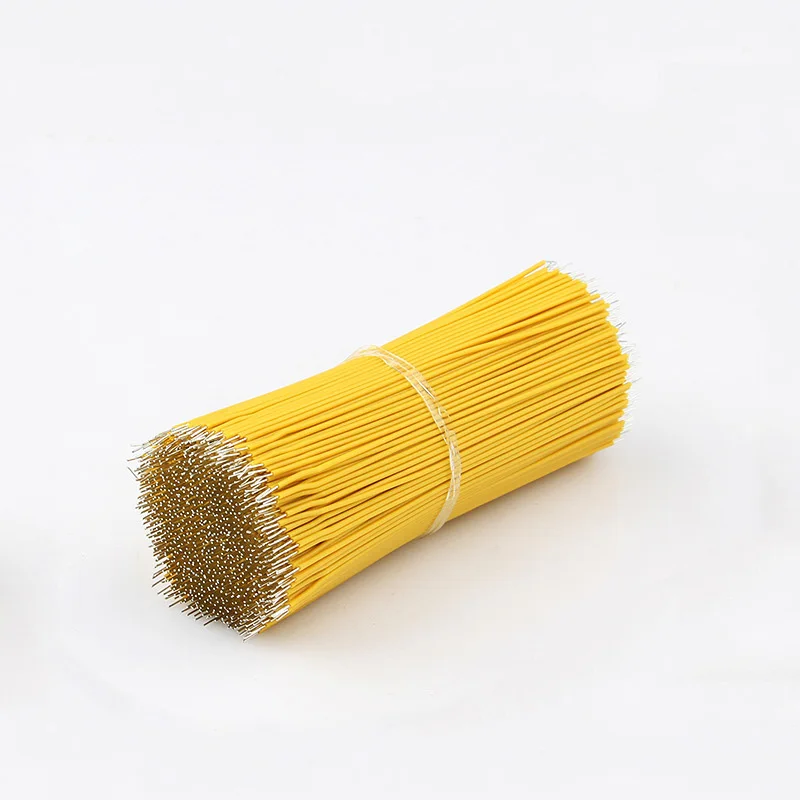 10 шт. 10 см 200 300 мм 22AWG цвета с двойной обмоткой Оловянная электронная медная проволока Перемычка провод кабель легко сварка - Цвет: Цвет: желтый