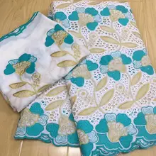 Швейцарская вуаль кружевных тканей высокого Качественный хлопок кружево швейцарская вуаль кружевная ткань из Дубая Африканское парчовое ткань 5+ 2 м