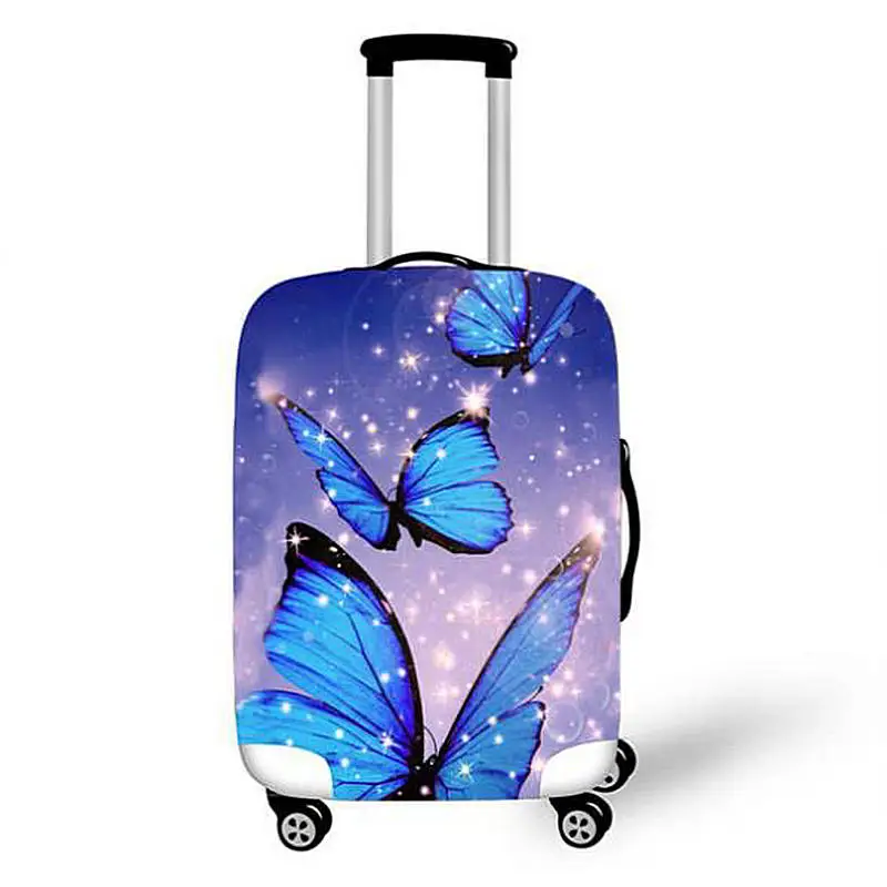 Модная эластичная Защитная крышка для багажа с бабочкой, Suitable18-32 дюймов, чехол на колесиках, пылезащитный чехол, аксессуары для путешествий LGX101 - Цвет: 03