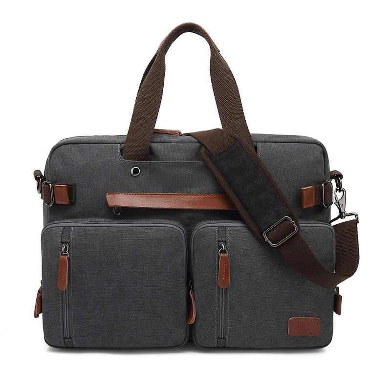 canvas Gray Coolbell, мужской рюкзак, водонепроницаемый, 15-17 дюймов, для ноутбука, на плечо, задняя Сумка, Повседневная, противоугонная, школьные сумки, повседневные, подарок, для офиса, на заказ - Цвет: canvas Gray