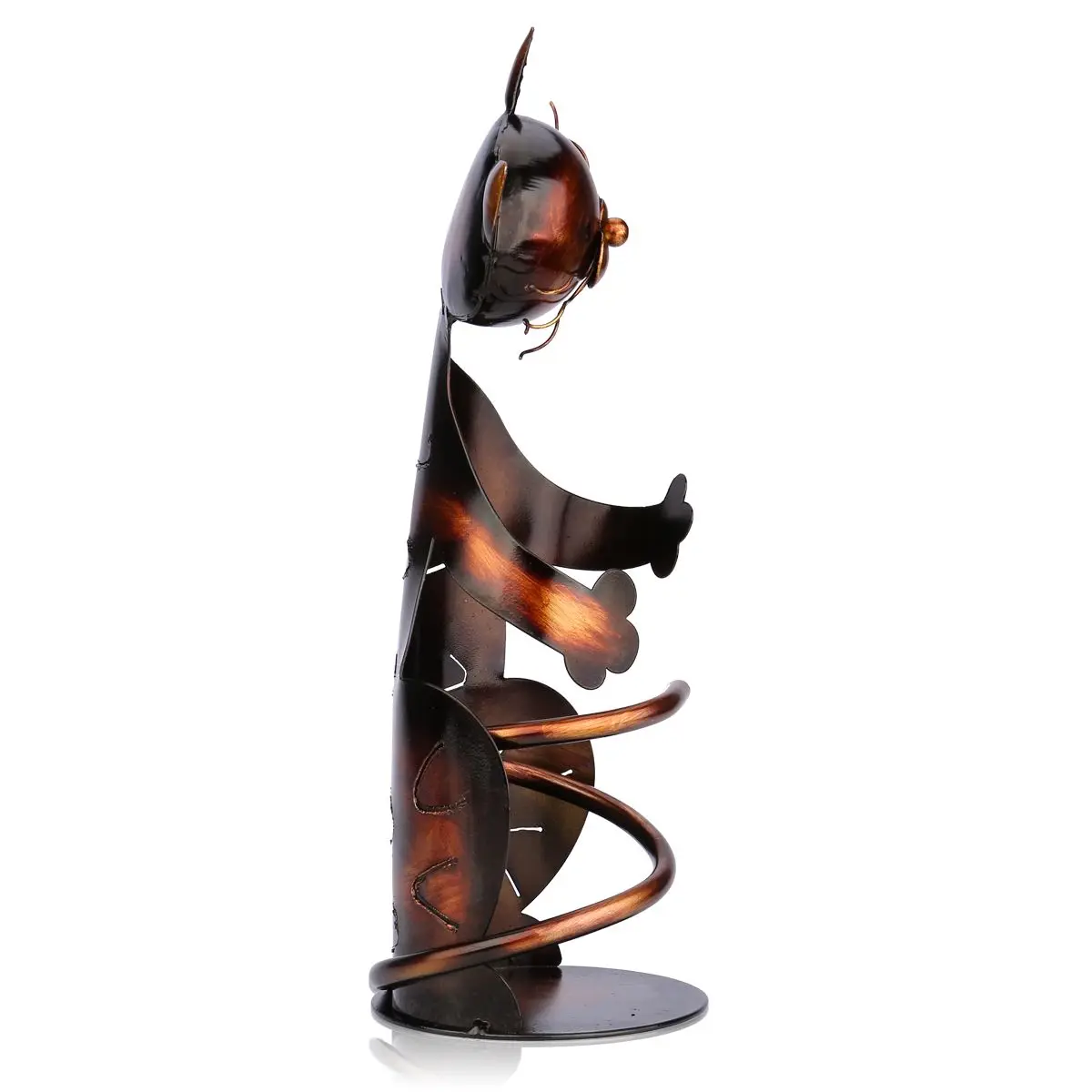 ^*Best Offers Iron Sculpture Cat Shaped Wine Holder Wine shelf Metal Sculpture Practical sculpture Home Interior decoration Crafts