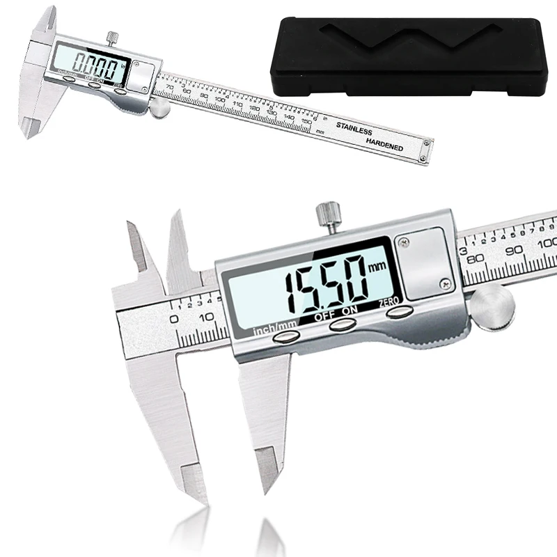 Metal 150mm 6-inch hardened Stainless Boxd With Measuring Micrometer Caliper 