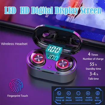 

TWS Wireless Bluetooth 5.0 Earphone Stereo HIFI Sound Sport Earphones Handsfree In Ear Gaming Headset With Mic