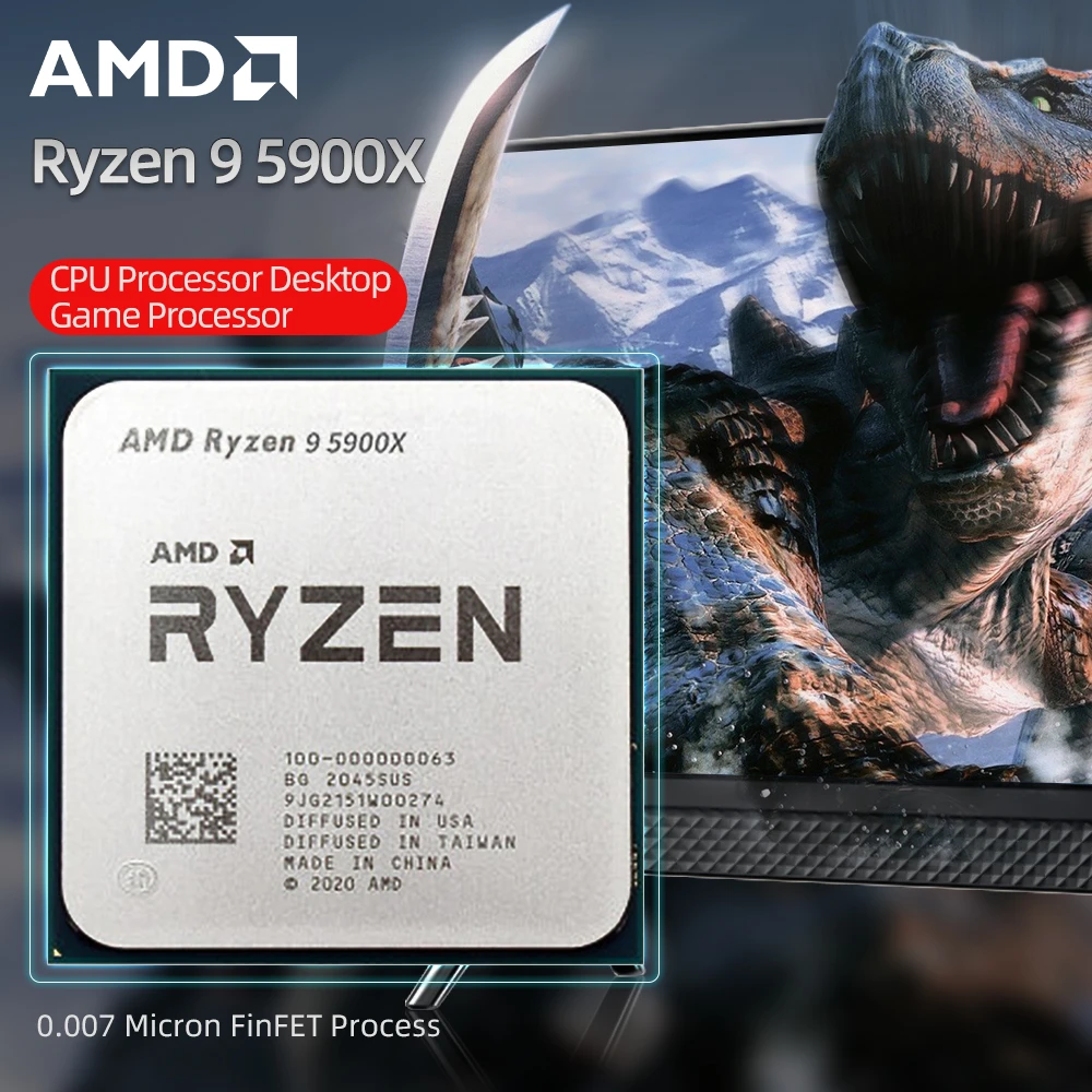 top processor AMD New Ryzen 9 5900X 3.7 GHz 12-Core 24-Thread CPU Processor AM4  Gamer R9 5900X CPU Parts & Accessories 7NM 64M 100-000000061 best processor