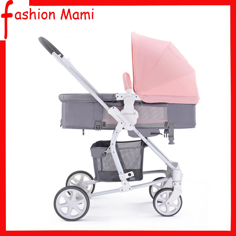 

High landscape stroller stroller lightweight folding trolley can sit and lay two-way push shock absorber BB baby car
