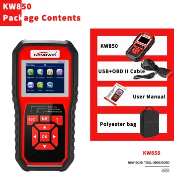 

KONNWEI OBDII Scanner Code Reader (KW850) Professional OBDII Anto Scanner Car Diagnostic Check Engine Light Scan Tool