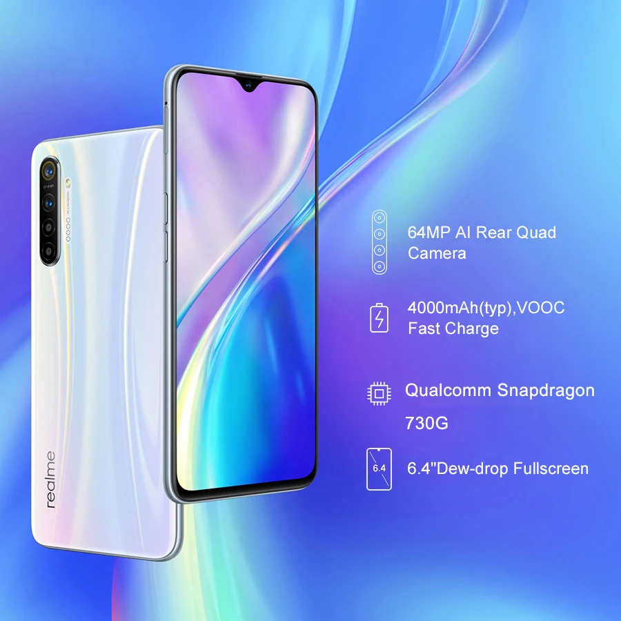 Realme X2 X 2 NFC 8 Гб 128 ГБ 6,4 дюйма мобильный телефон Snapdragon 730G 64MP Quad камера 30 Вт Быстрая зарядка Amoled экран мобильный телефон