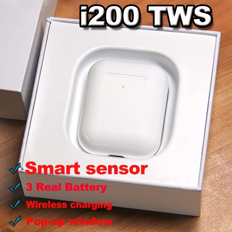 

i200 tws Arie 2 Replica Bluetooth earphone 1:1 PK W1 H1 Sensor Tap control Earbuds Wireless charging Chip pk i30 i12 i10 i60 i80