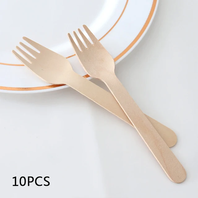 Golden disposable tableware set banquet table decoration paper cup dinner plate straw wedding birthday party supplies 10pcs fork