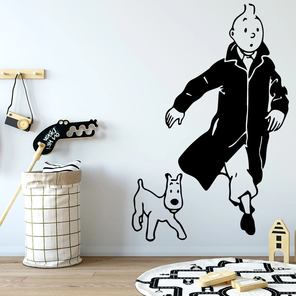 冒険タンタンの壁のステッカーリムーバブルウォールステッカー Diy 壁紙装飾ビニール家の装飾壁紙 Wall Stickers Aliexpress