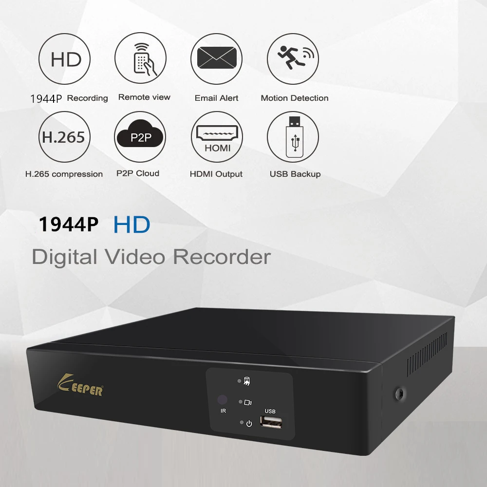 Система охранного видеонаблюдения POE NVR 8CH 4CH H.265 Onvif видеорегистратор Hi3536D + 2 Гб 720P