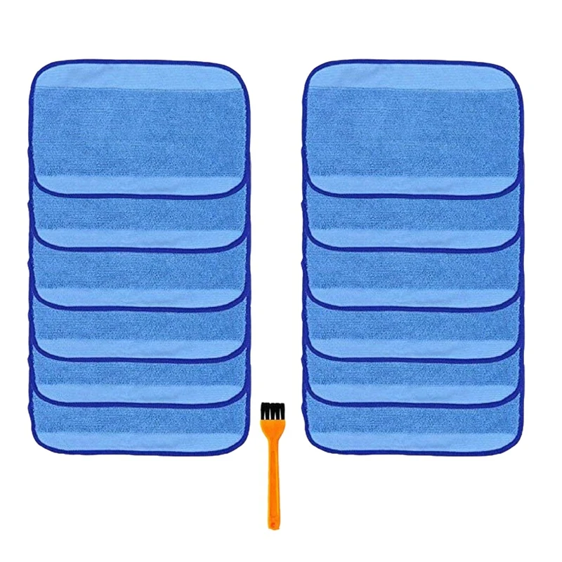 

TOP!-12Pcs Microfiber Wet Mopping Cleaning Pad Cloth for Irobot Braava 380 380T 321 320 Mint 5200C 5200 4200 4205 and a Free Cle
