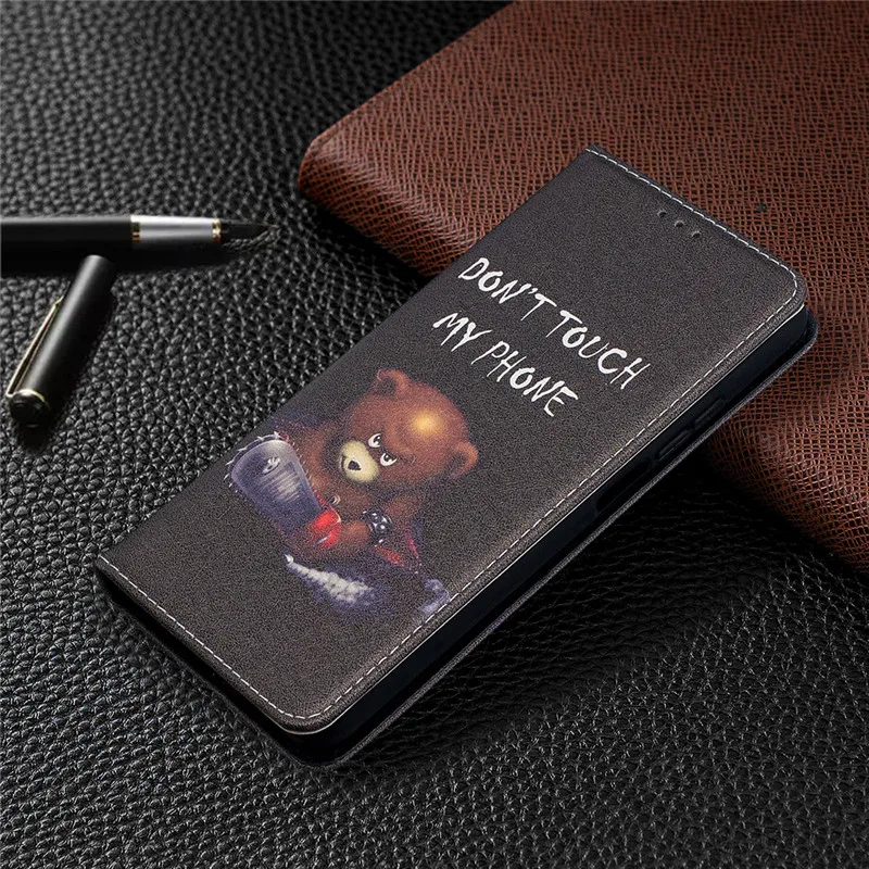 phone cases for xiaomi Leather Case For Xiaomi Redmi Note 9 8T 9s 9 8 Pro Max Redmi 9 9A 9C 8 8A Fundas Wallet Stand Book Flip Cover Cat Painted Coque xiaomi leather case cosmos blue Cases For Xiaomi