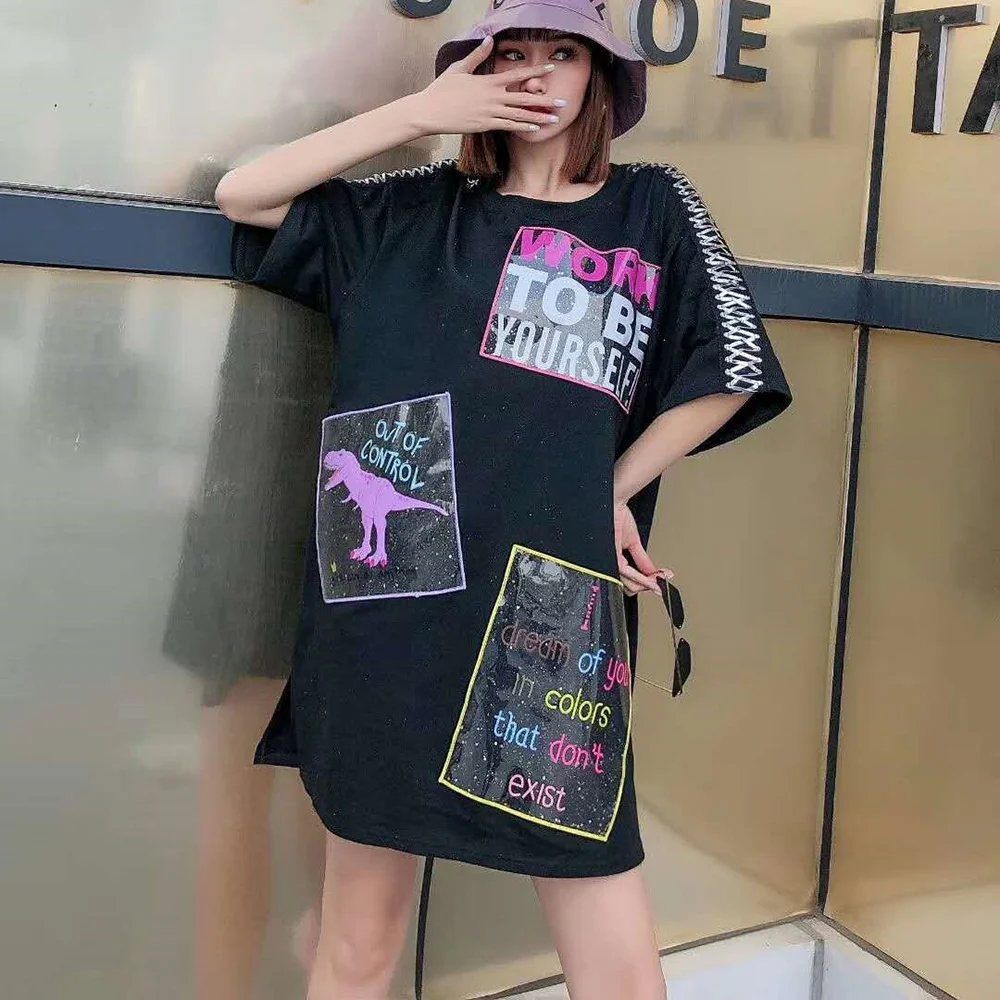 baggy slogan t shirt