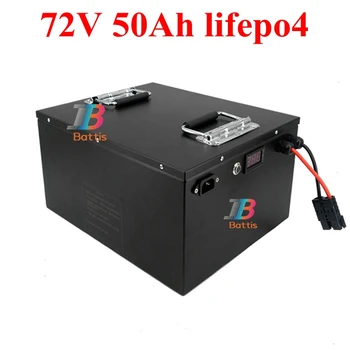 

lithium 72V 50Ah lifepo4 battery 200A BMS 24S for 14KW 10KW motor bicycle bike scooter Forklift inverter + 10A charger