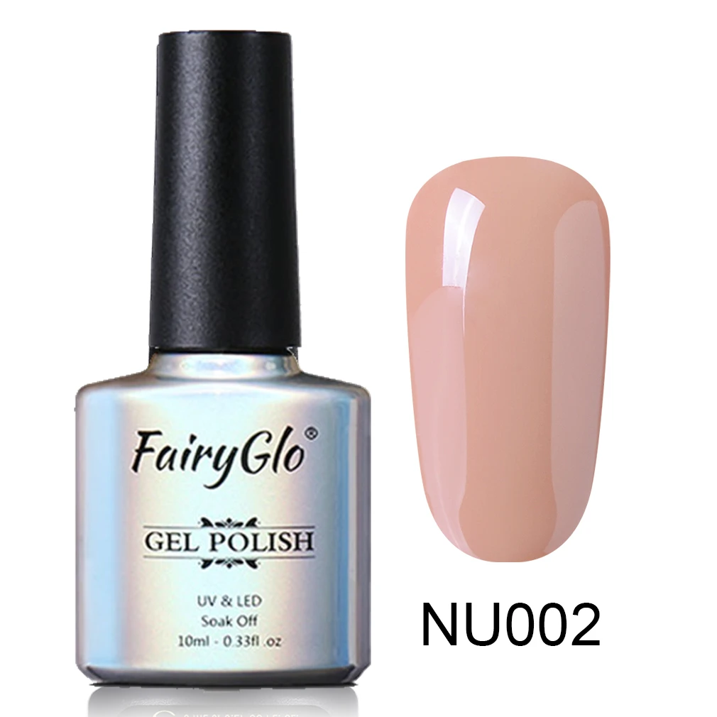 FairyGlo, 10 мл, Гель-лак телесного цвета, впитывающий блеск, Радужный Гель-лак для ногтей, Полупостоянный лак для ногтей, УФ-Гель-лак для ногтей - Цвет: 002