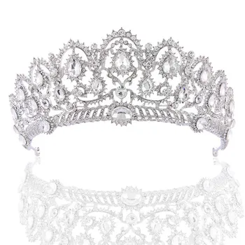 

ACRDDK Luxury Baroque Rhinestone Tiara Big Crowns Princess Hairband Hair Comb Birthday Tiara Wedding Bridal Accessories SL