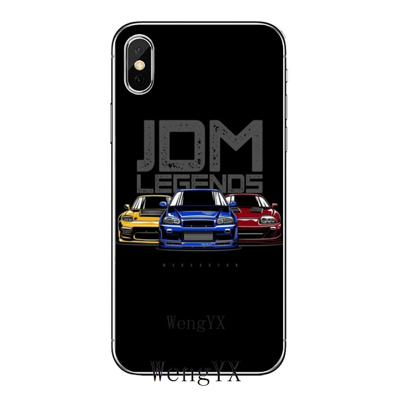 Для iPhone 11 pro XR X XS Max 8 7 6s plus SE 5s 5c iPod Touch 5 6 прозрачный чехол уличный гоночный Дрифт Авто JDM - Цвет: Auto-JDM-A-01