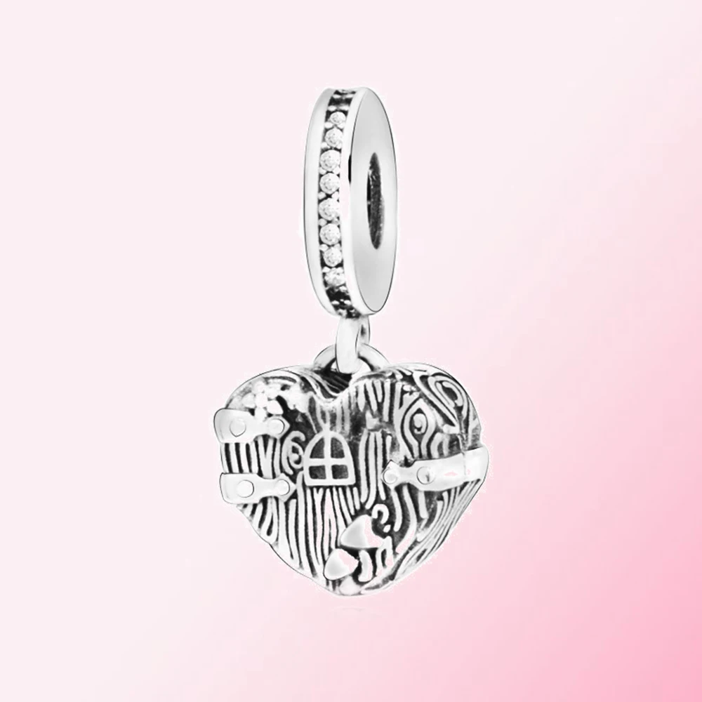 925 пробы, серебряный, 1:1, для дома, милое сердце, подвеска, высокое качество, подвеска, сделай сам, браслет, День матери, весна