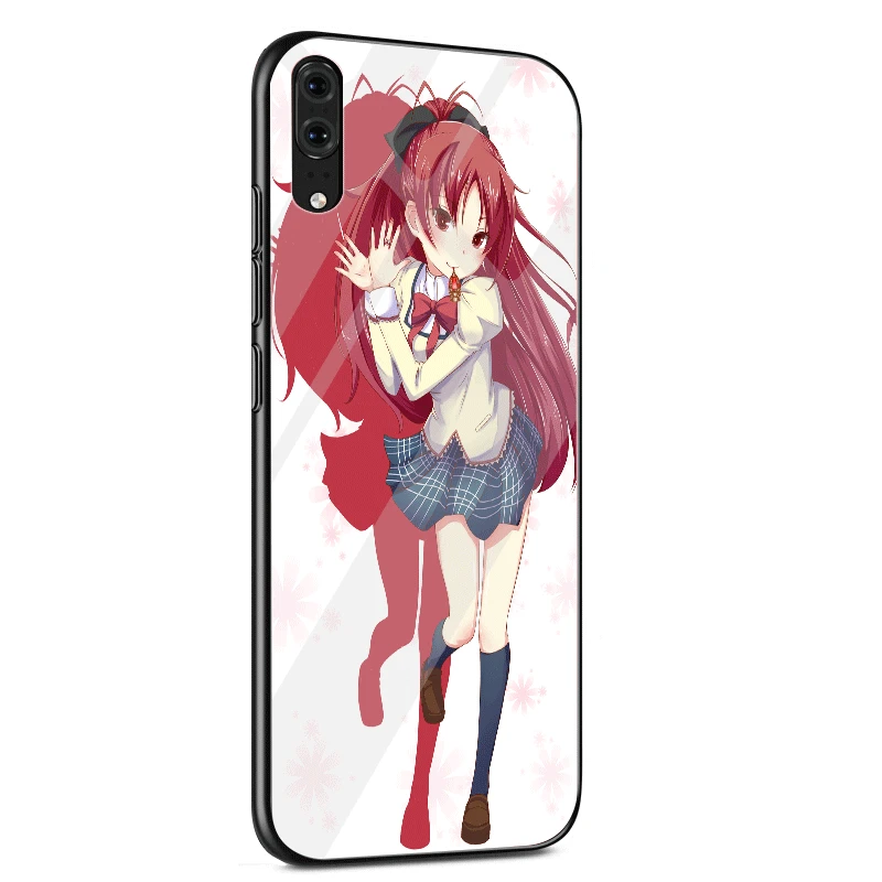 Чехол для телефона стекло для huawei P30 P20 P10 Honor 10 8X Y6 Y9 mate 20 Lite Pro P Smart Cover Sakura kouko Puella Magi Madoka Magica