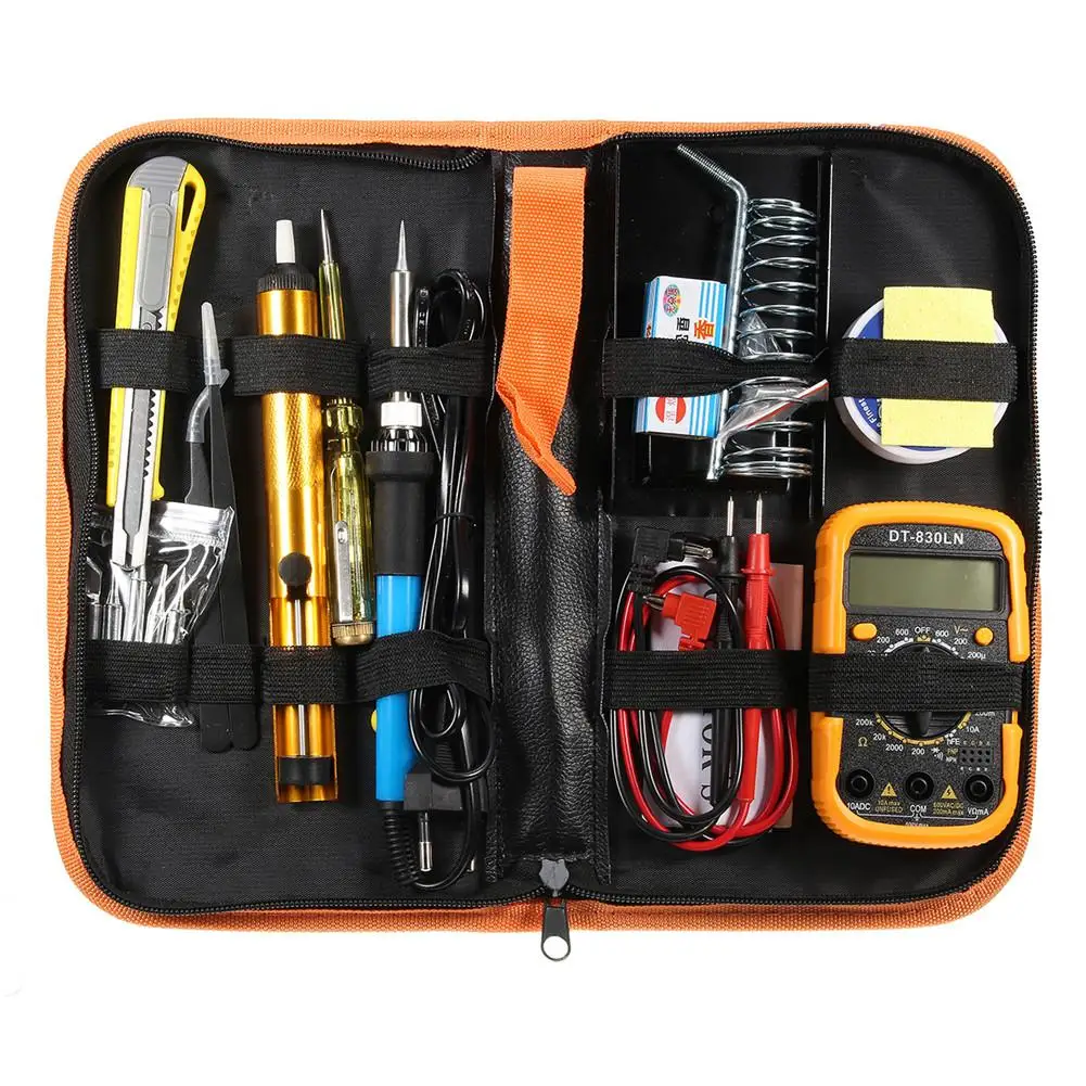 

Multi-meter Kit 60W Electric Adjustable Temperature Welding Solder Soldering Iron Plastic handle electric iron