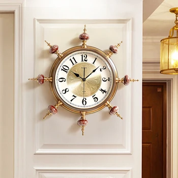 

Gold Luxury Modern Design Wall Clock Automatic Vintage Style Kitchen Wall Clock Large Modern Design Montre Mural Home Watches