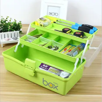 

Multilayer Transparent Folded Tool Case Color Coating Cosmetic Storage Boxes Household Multifunctional Portable Medicine Box