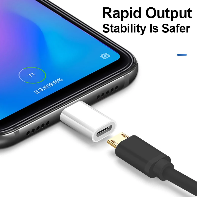 Адаптер Type C с USB на Micro OTG переходник типа папа мама поддержкой зарядки и