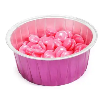 

Unhaired Butter-Bean Tool Container Golden, Round Aluminum Foil Bowl Hair Removal Melting Wax Bowl Small Number Mini Bowl