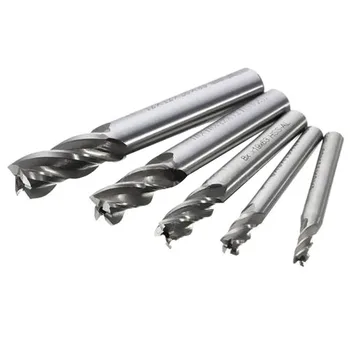 

5Pcs/Set 4-12mm HSS CNC Carbide Straight Shank 4 Flute End Mill Cutter Drill Bit XH8Z