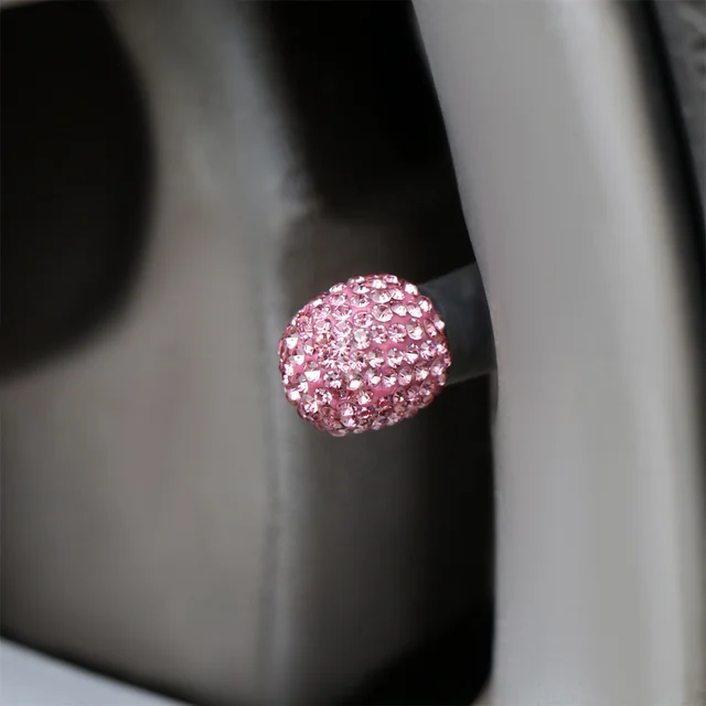 4 Pezzi Cappucci Delle Valvole Bling Tappi per Pneumatici per Auto Con
