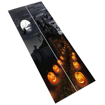 

1 Set of 2Pcs Halloween Castle Pattern Door Renovation Stickers