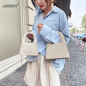 

Stone Pattern PU Leather Crossbody Bags For Women 2020 Chain Handbags Lady Shoulder Bag Simple Totes Hand Bag