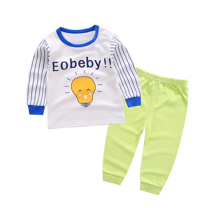 Комплект хлопковой одежды для маленьких мальчиков; детский хлопковый спортивный костюм для девочек; осенне-зимняя одежда; комплекты одежды для детей с длинными рукавами