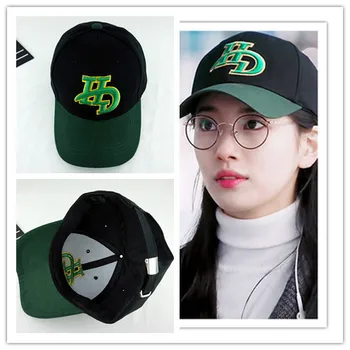 

Bae Suzy Letter Embroidery Visors Hats Caps While You Were Sleeping Same Green Baseball Hat Cap Summer Women Men