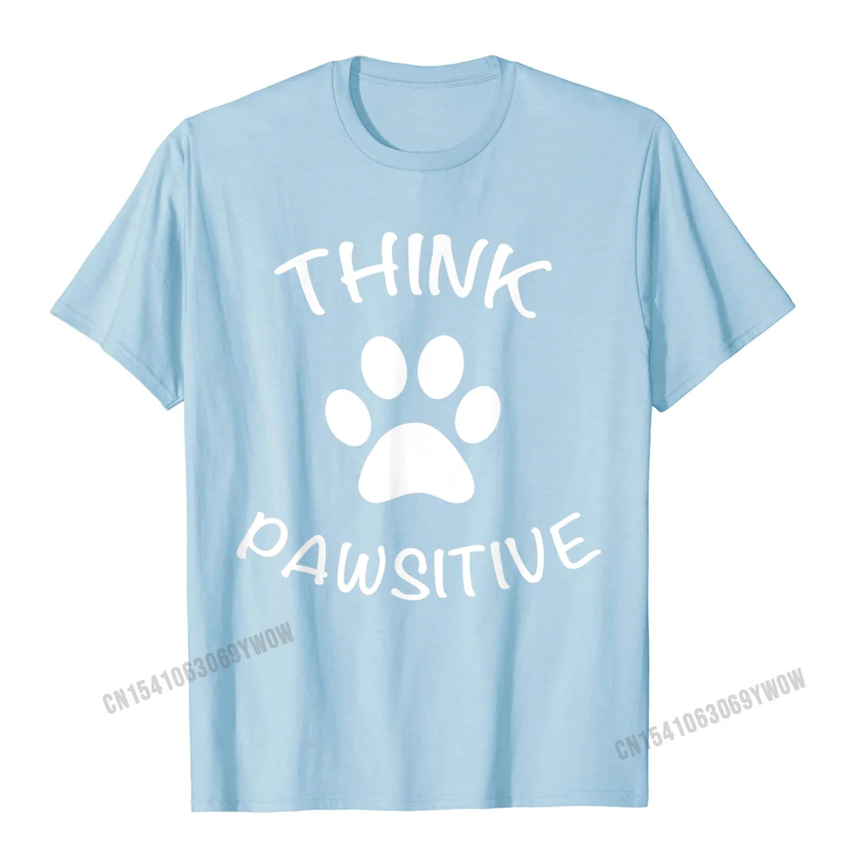 comfortable Crewneck T Shirts Labor Day Tops Shirts Short Sleeve Retro Pure Cotton Custom T Shirt Group Mens Drop Shipping Cute Dog Pawprint T-Shirt Think Pawsitive Gift Shirt T-Shirt__6 light