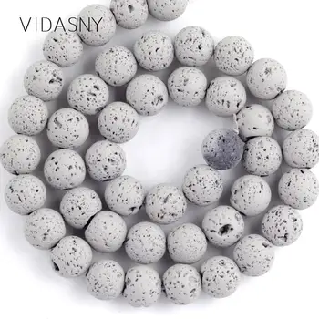 

Gray Lava Hematite Natural Mineral Gem Stone Beads For Jewelry Making Round Beads 4 6 8 10mm Diy Bracelet Necklace Accessory 15"
