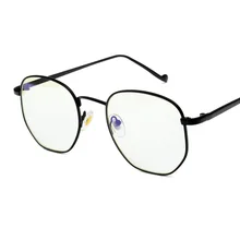 Европа Америка ультра легкий полигон металла Синий оправа для очков Повседневная мода Анти-синие очки Рамка унисекс-Компьютер очки