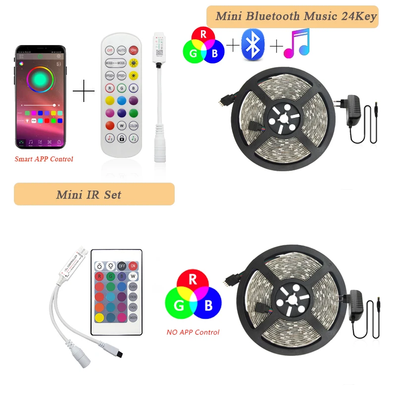Bluetooth светодиодный свет Спальня SMD2835/5050 синхронизация музыки Цвет изменение