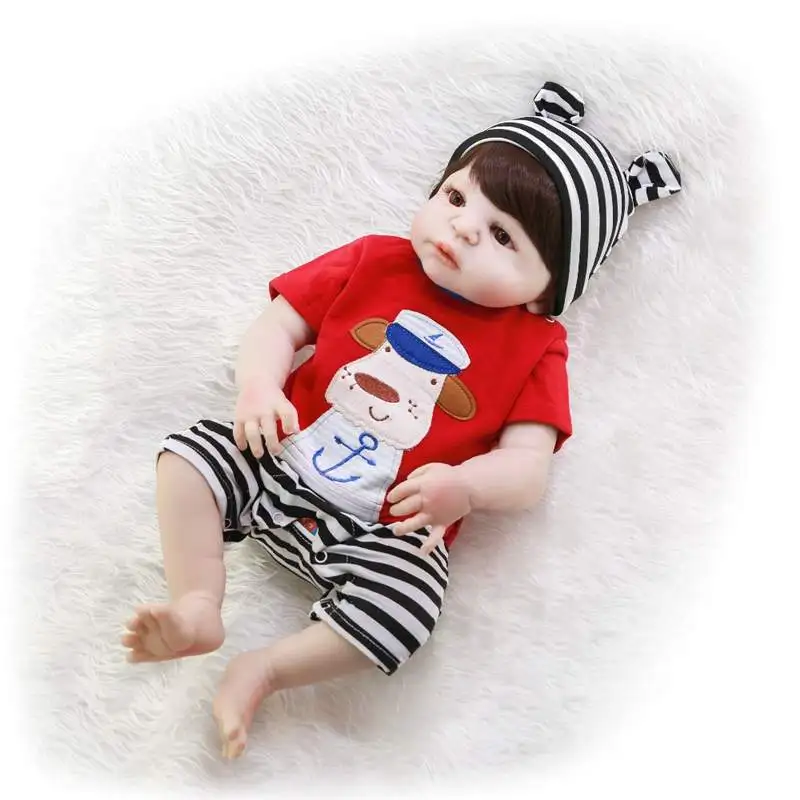 KEIUMI куклы Reborn Baby Toy 23 ''57 см полный силиконовый корпус виниловая Реалистичная Детская кукла мальчик игрушка в Sao Paulo дети подарок на день рождения