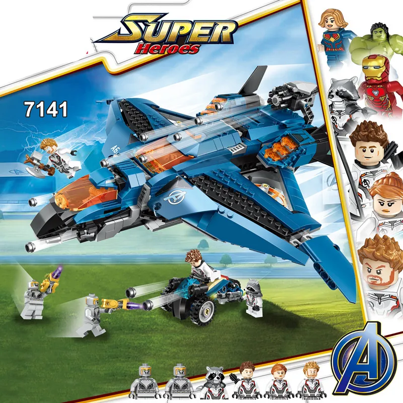 

875pcs Building Blocks Compatible with Legoingly Superhero Series 7141 Avenger Alliance Kun Fighter Toys for Children Friends